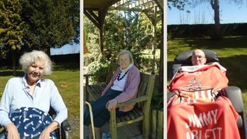 Upwood care home Residents enjoy first garden party of the year